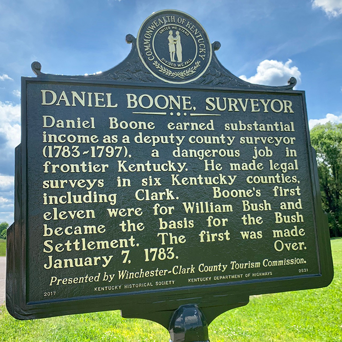 Historic plaque for Daniel Boone